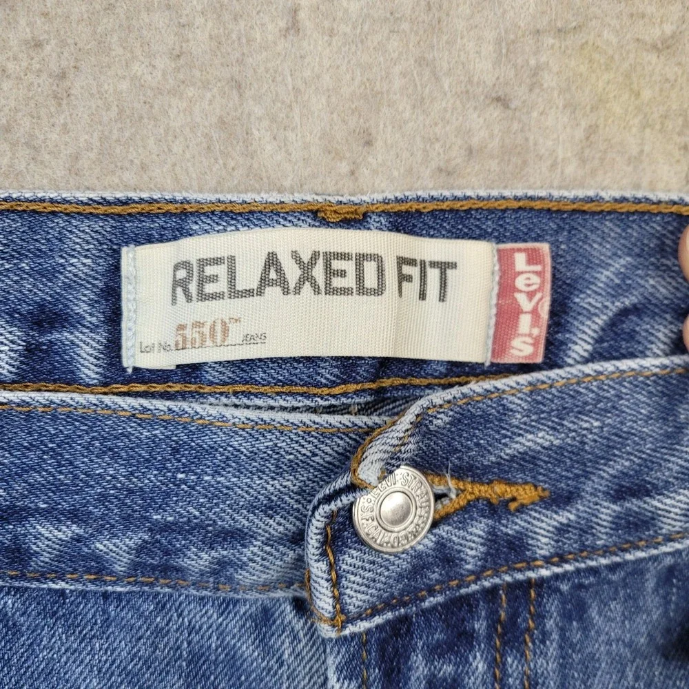 Levi's 550 Jeans Mens 36x34 (Tag 36x36)‎ Blue Denim Relaxed Straight Vintage Y2K